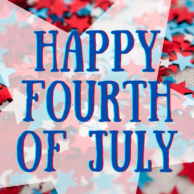 Happy Fourth of July word art