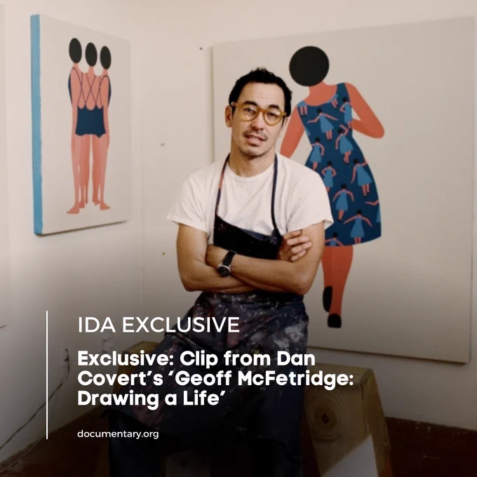  #IDAExclusive #IDABlog ‘Drawing a Life’ is Dan Covert’s first feature film, though the filmmaker has a background in design before venturing into commercial directing. The film carries an executive producer credit from Spike Jonze. Read more and watch the clip here: https://www.documentary.org/blog/exclusive-clip-dan-coverts-geoff-mcfetridge-drawing-life.
