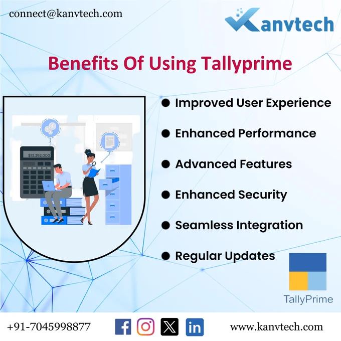 Benefits of Using TallyPrime with Kanvtech.