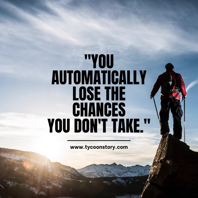 You automatically lose the chances you don't take underscores the principle that in life and business, progress often requires stepping into uncertainty and taking calculated risks. It urges individuals to recognize that playing it safe may provide temporary comfort but can also limit personal and professional growth. 

By embracing opportunities and taking decisive action, one opens the door to new possibilities, learning experiences, and potential successes that can lead to personal fulfillment and achievement of goals. This mindset encourages resilience in the face of challenges and fosters a proactive approach to pursuing dreams and aspirations.