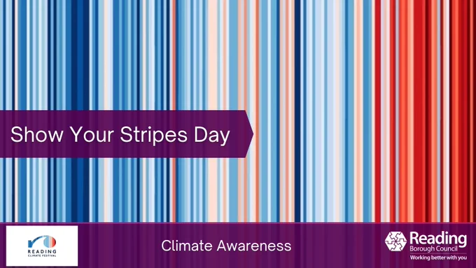 Professor Ed Hawkins' climate stripes