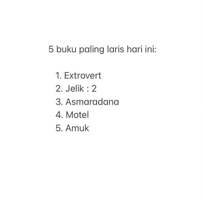 Bestseller harian di Kedai Fixi
