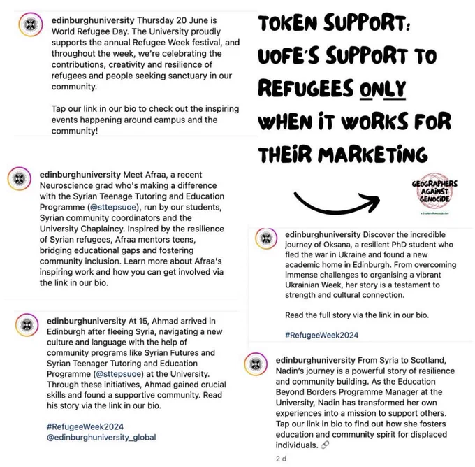 Follow @ Geographers against genocide on Instagram