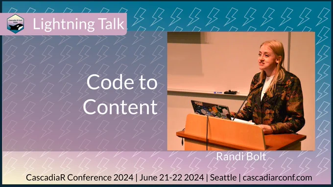 Randi Bolt presenting at Cascadia Conf