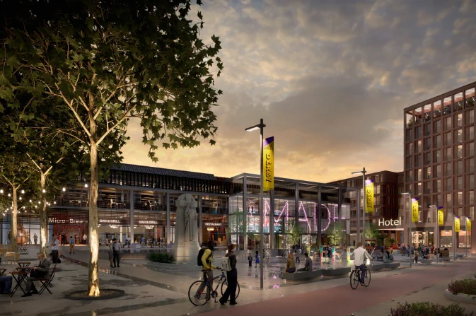 A CGI of how Derby Market Place could look once redeveloped