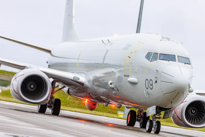 Image shows an RAF Poseidon aircraft.