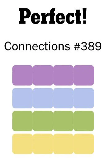 #389 solved in purple, blue, green, and yellow