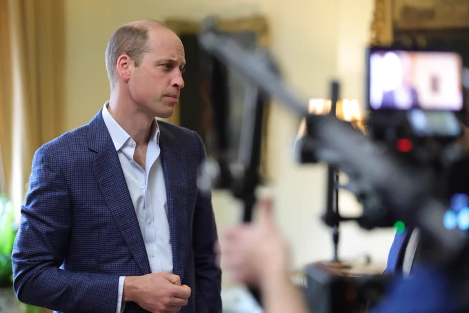 Prince William behind the scenes during documentary filming. 
Credit: Kensington Palace/ Andy Parsons