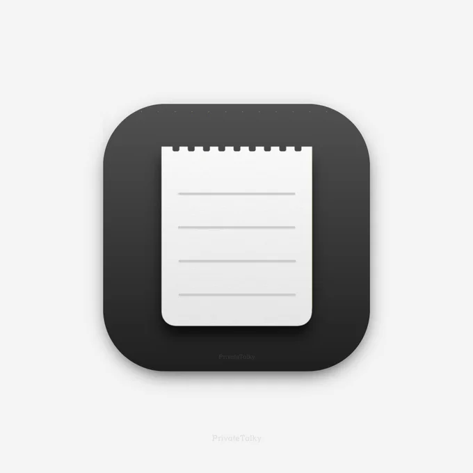 VisionOS style iOS icon Dark Version recreated by PrivateTalky 
