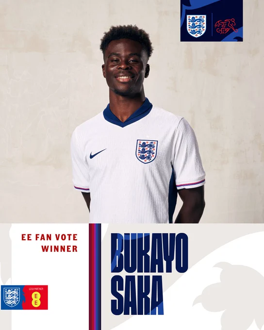 EE Fan Vote winner vs Switzerland: Bukayo Saka