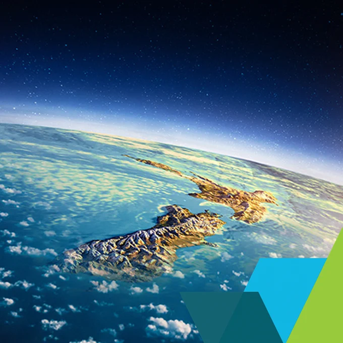 Image of New Zealand from space