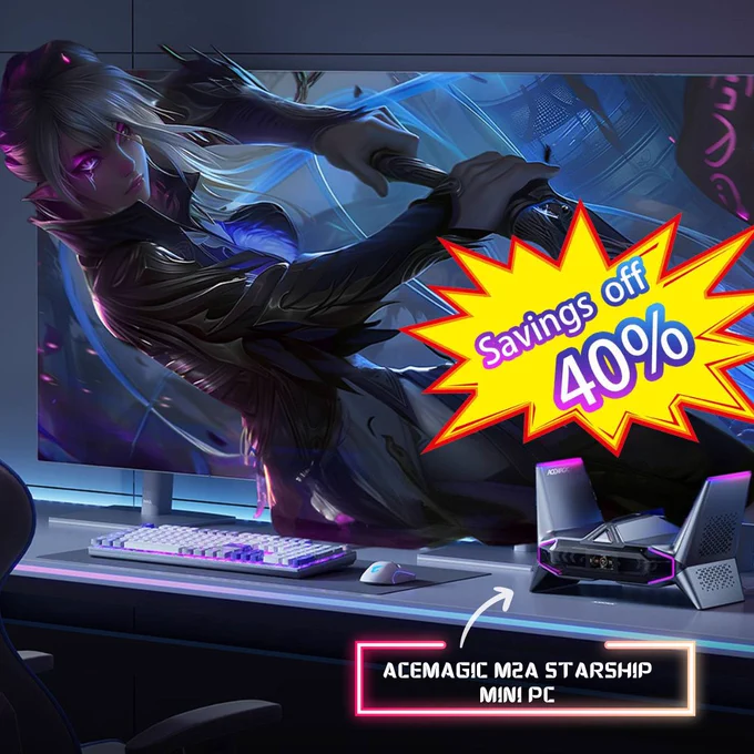 ⚡[𝗦𝗽𝗲𝗰𝗶𝗮𝗹 𝗦𝗮𝗹𝗲]⚡ #ACEMAGICM2A Starship Mini Gaming PC,  i9-12900H, 32GB DDR5 1TB 🖥️🏷️✂️💲
With the powerful GeForce RTX 3070 & Iris Xe Graphics, ACEMAGIC Starship #MiniPC can bring realistic RTX ray tracing effects🎮🚀

🏷️ Use code: 4AT2XL3M to enjoy 28%OFF   ✅ Apply $200 coupon 

⌛ Valid only on ACEMAGIC Amazon Store, ends on July 14⏳💥

🛒💨 https://www.amazon.com/dp/B0D264WS9F?maas=maas_adg_5BB53CC33DB693D65A41DCC275494083_afap_abs&ref_=aa_maas&tag=maas

#AmazonDeals #techdeals #amazonfinds #computerdeals #primeday #primeday2024 #amazonprimeday 