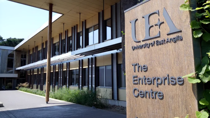 Sign by the entrance to The Enterprise Centre