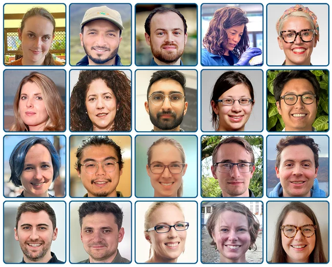 Photos of 20 University of Edinburgh early career researchers Chancellor's Fellows 