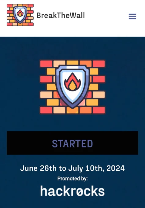 Captura de la web del CTF Break The Wall de hackrocks