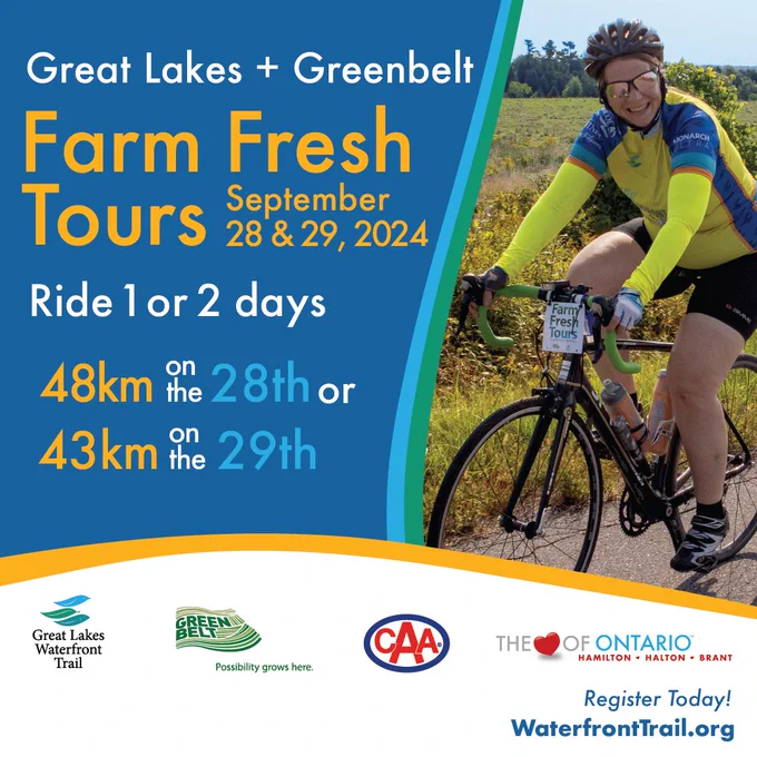 Poster showing dates for the Farm Fresh Tours and event partners