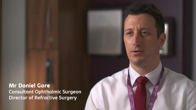 Image of Mr Daniel Gore, Consultant Ophthalmic Surgeon, Director of Refractive Surgery