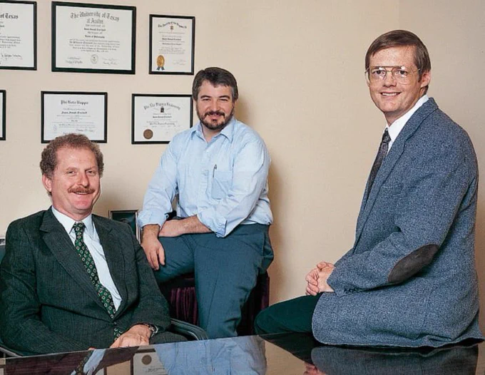 Founders of National Instruments, Dr James Truchard, Jeff Kodosky, and Bill Nowlin.