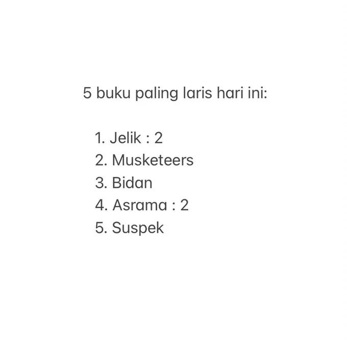 Bestseller harian di Kedai Fixi