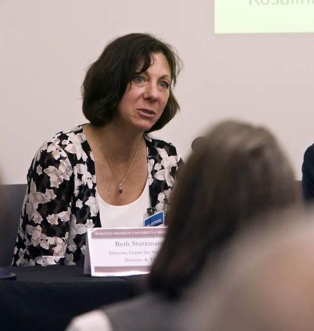 Dr. Beth Stutzmann, RFU panelist, looks out into the audience