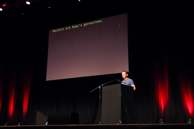 
Daniel Vartanov speaking on "Ractors are Ruby’s Goroutines" at Brighton Ruby.
