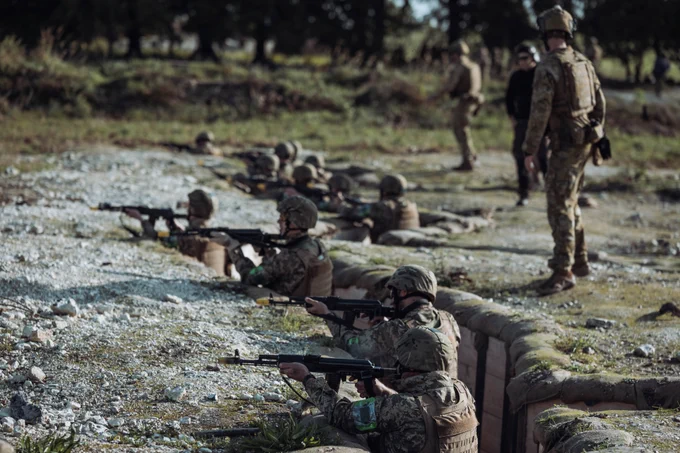 UK and partner forces train Ukrainian personnel in the UK.