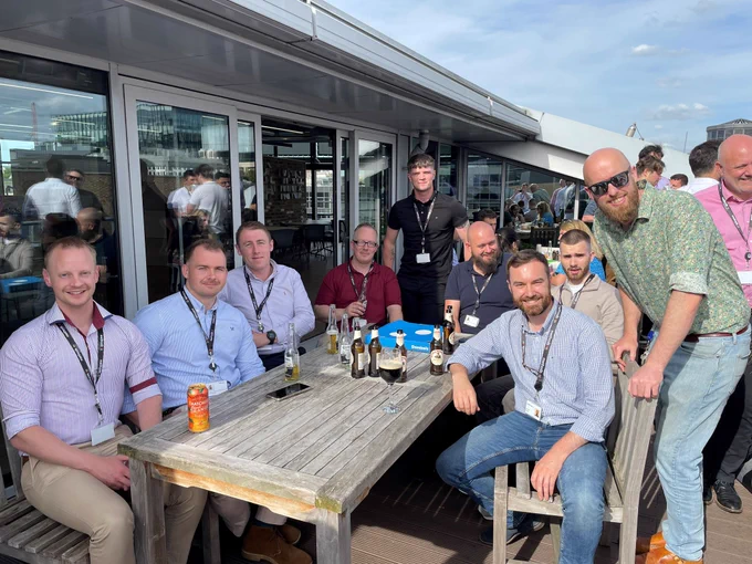 Photo of methods service leavers on the roof terrace at saffron house London