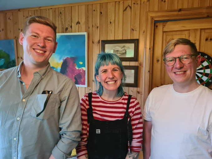 Sadie with Jakob and Bruce Eunson