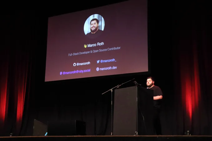 Marco Roth speaking on "Revisiting the Hotwire Landscape after Turbo 8" at Brighton Ruby