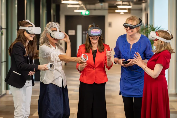 (L-R): Tracey Donnery, Skillnet Ireland; Fiona Kilkelly, FKD Consulting; Camille Donegan, Eirmersive; Susan Talbot, Cultural & Creative Industries Skillnet; and Pauline Logan, Pivotal Edtech.