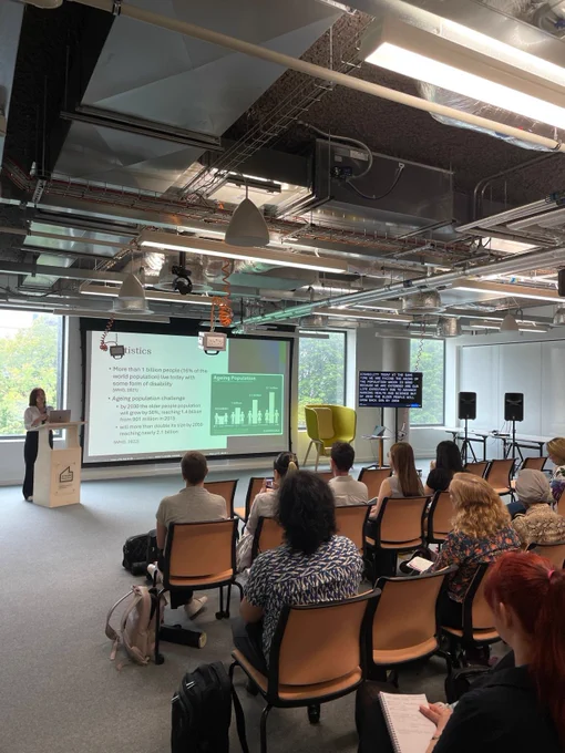 The day started with an informative session about the digital accessibility landscape delivered by Stavroula Ntoa (on the stage).