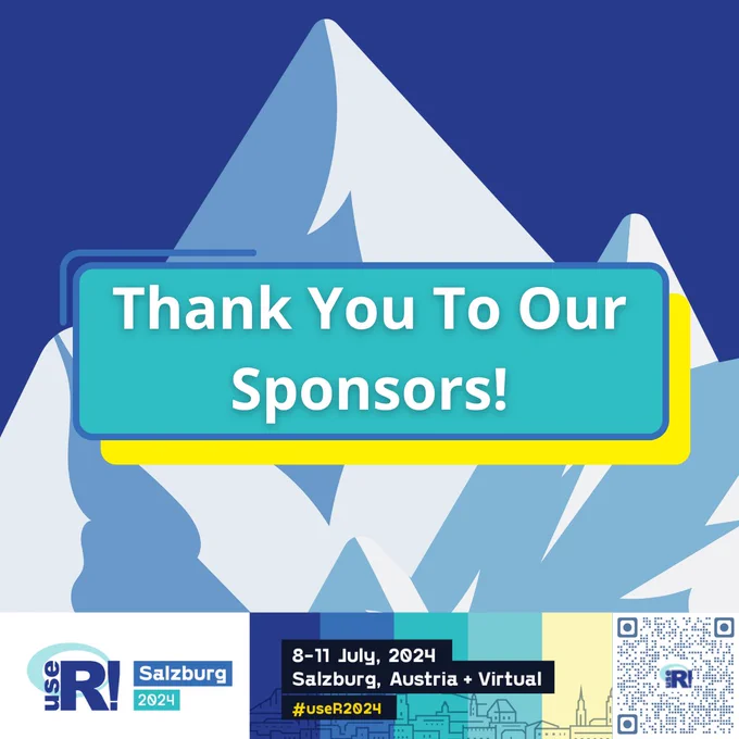 Abstract picture of a mountain containing the text thank you to our sponsors.