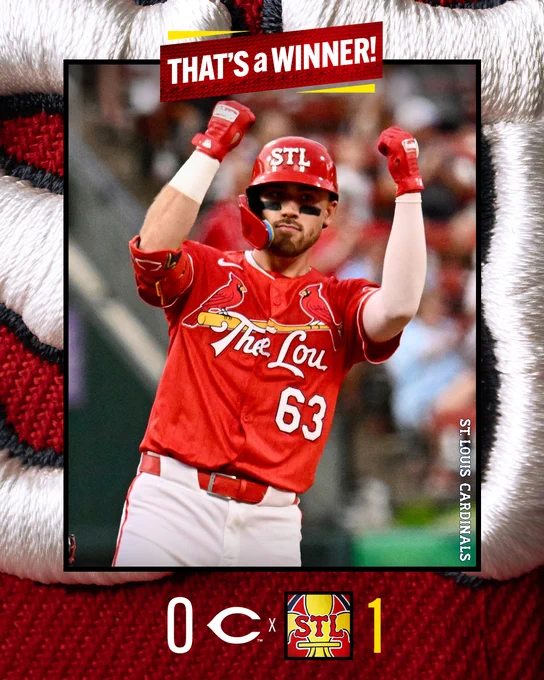 Final Score: Cardinals 1, Reds 0