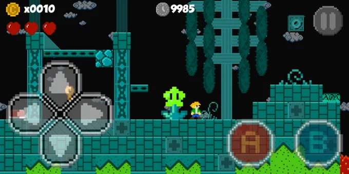 An image of an abstract, dark turquoise level.