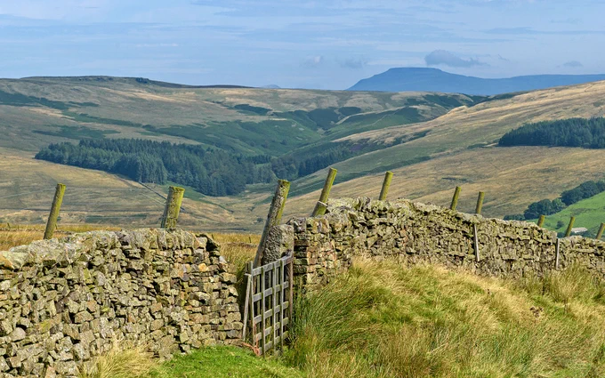  A distant view of Ingleborough, one of the Yorkshire Three Peaks.