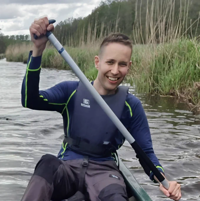 Oskar Henriksson on a canoeing trip