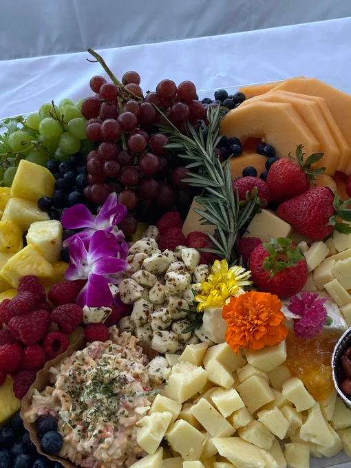 Fruit and cheese display