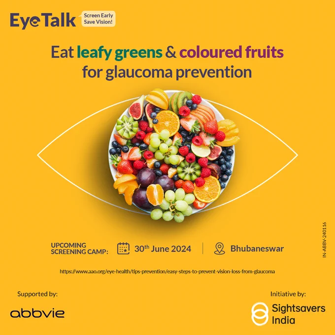 Eat leafy greens & coloured fruits for glaucoma prevention