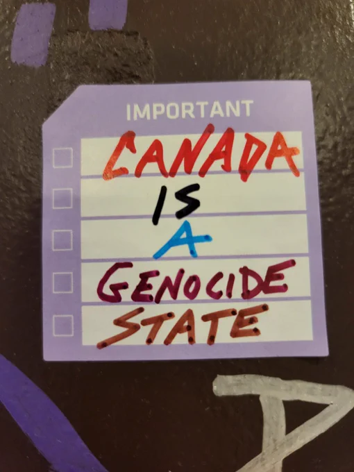 Canada is a genocide state sticker.