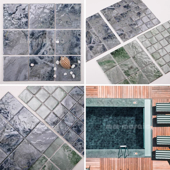 premium inkjet pattern glazed porcelain mosaic tiles