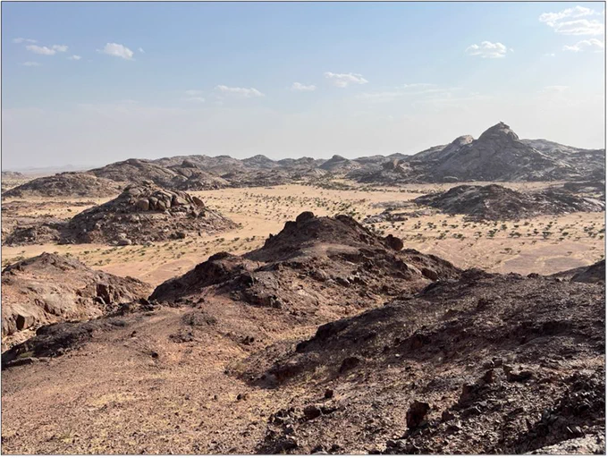 Typical terrain at Balthaga Project, Saudi Arabia, June 2024