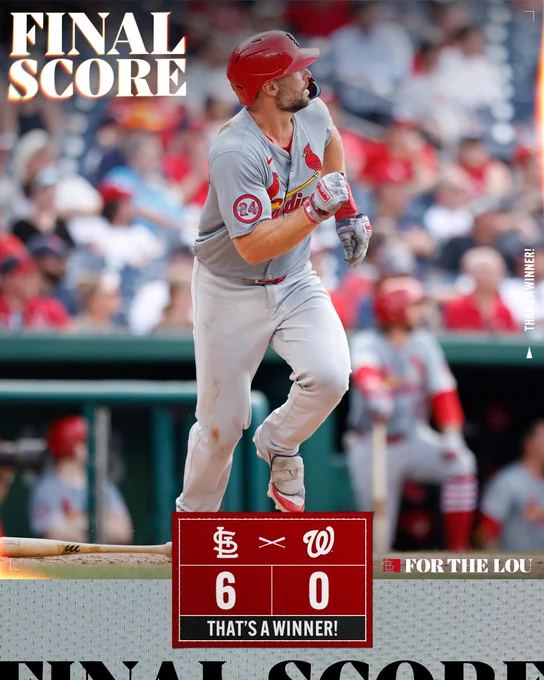 Final Score: Cardinals 6, Nationals 0