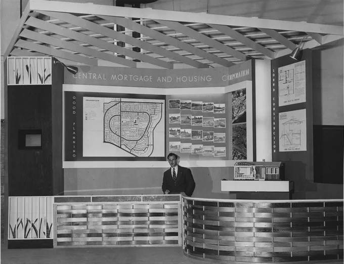 1948 CMHC Exhibit at the Pacific National Exhibition, featuring Fraserview as "Good Planning"