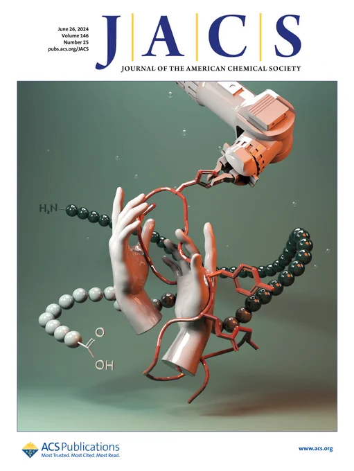 JACS Front Cover Volume 146, Issue 25
Image depicting the article "Merging Flow Synthesis and Enzymatic Maturation to Expand the Chemical Space of Lasso Peptides"