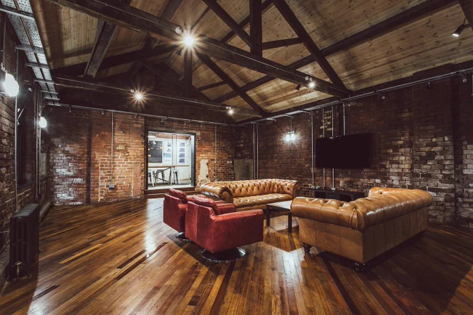 Internal photo of a seating area in Albert Works, Sheffield (Cartwight Pickard). Judges said: The design breathed new life into derelict buildings, creating a series of vibrant, exquisitely detailed spaces. Modern elements blend with the industrial heritage with a playfulness that delights and inspires.