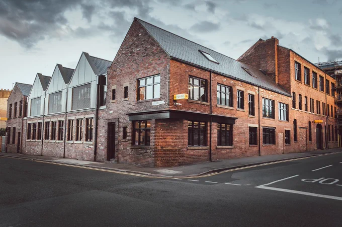 External photo of Albert Works, Sheffield (Cartwight Pickard). Judges described it as 'a skilful mash‐up of contemporary interior design and rescued industrial heritage'. 