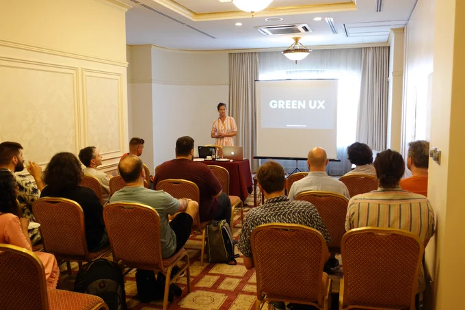 As part of our #CorporateSocialResponsibility, we had an insightful workshop about #GreenUX and #SustainableWebdevelopment with Petra Morawa-Zechner.