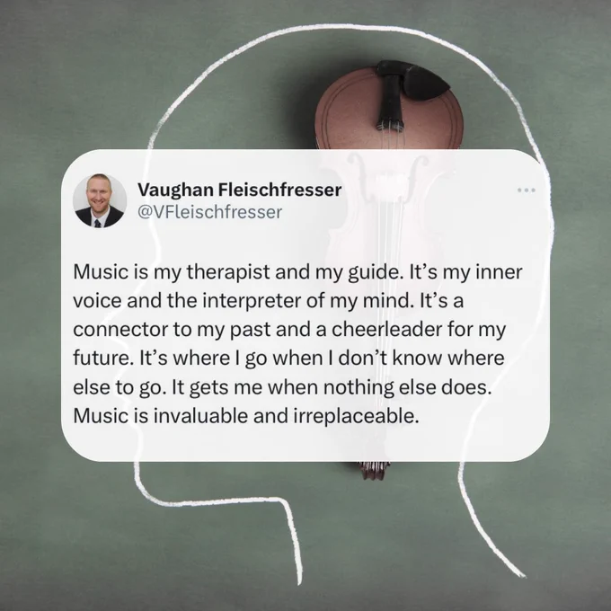 Music is my therapist and my guide. It’s my inner voice and the interpreter of my mind. It’s a connector to my past and a cheerleader for my future. It’s where I go when I don’t know where else to go. It gets me when nothing else does. Music is invaluable and irreplaceable.