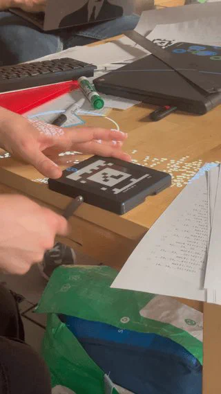 fast gif of a crank turning and changing AprilTags