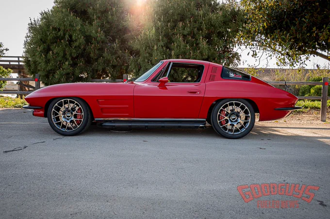 Jane Thurmond’s GTS Customs 1964 Chevrolet Corvette Stingray on Forgeline One Piece Forged Monoblock SE1 Wheels, profile